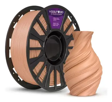 Filamento 3d Pla 1kg Impressão 3d Premium 1.75mm Voolt 3d Cor Marrom Cappuccino Marrom Cappuccino Velvet