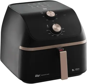 WAP Fritadeira Air Fryer MEGA FAMILY 9 Litros com Cesto Amplo e Circulação de Ar 360°, Timer Sonoro 1900W 220V