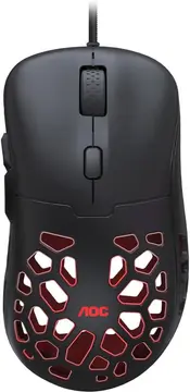 Mouse Gamer AOC GM510 ULTRALEVE 58g 16.000 DPI Pixart 3389 RGB 6 botões Macro Manager