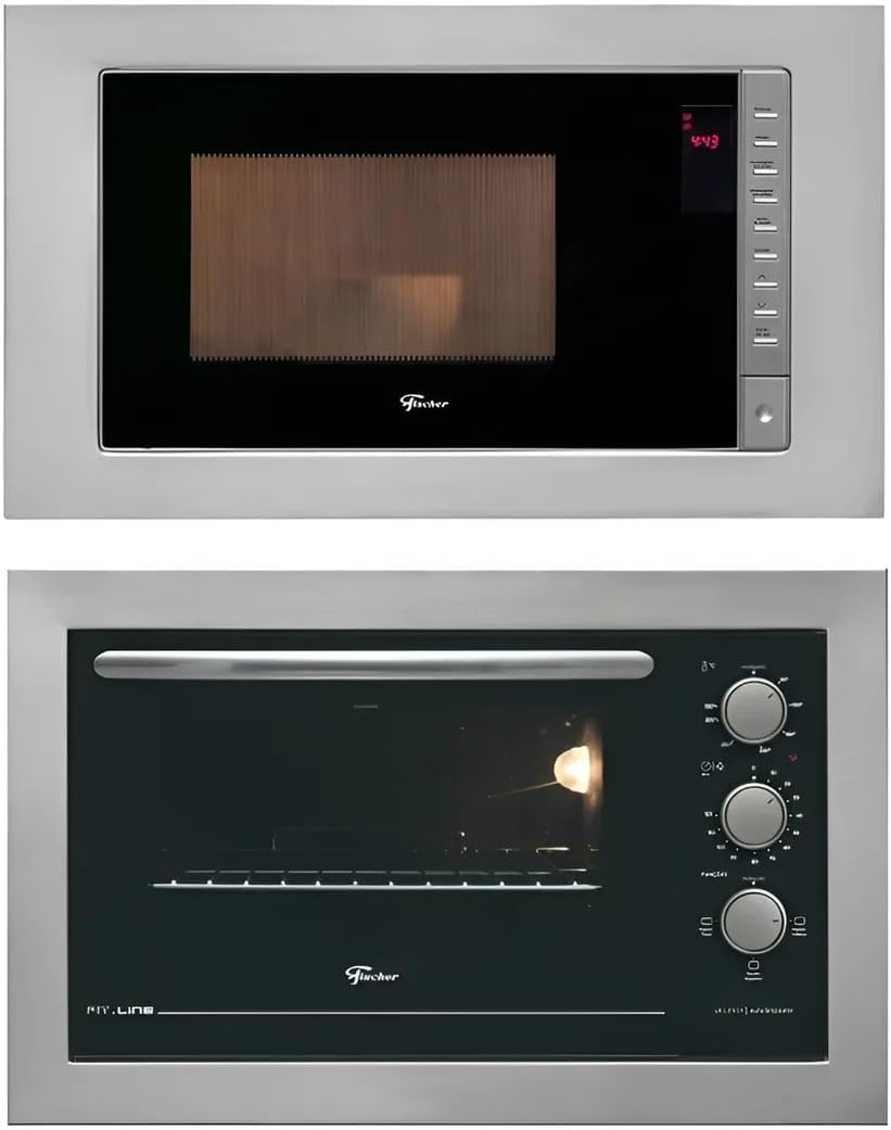 Kit Fischer Fit Line Micro-ondas + Forno Elétrico Inox 127v