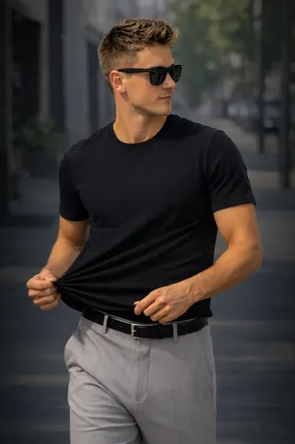 Camiseta Basica Modal Masculina Algodão Malha Peruana Preto Sem Estampa G Liso
