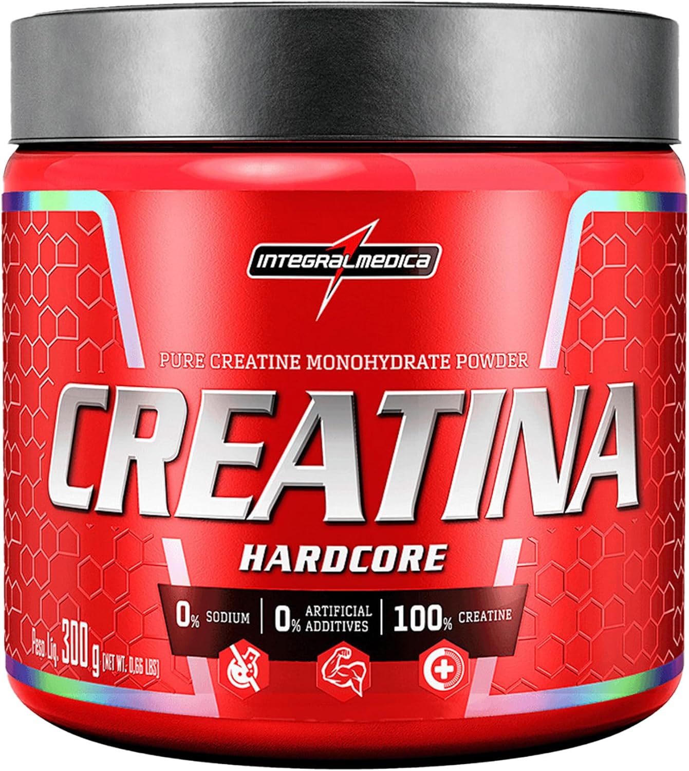 Integralmedica Creatina em Pó Hardcore 100% Pura e Monohidratada 300g