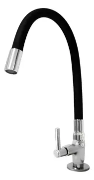 Torneira Tubo Flexível Bancada Cozinha Color Preta Luxo Cor Preto Alpha Hidrometais Torneira C65