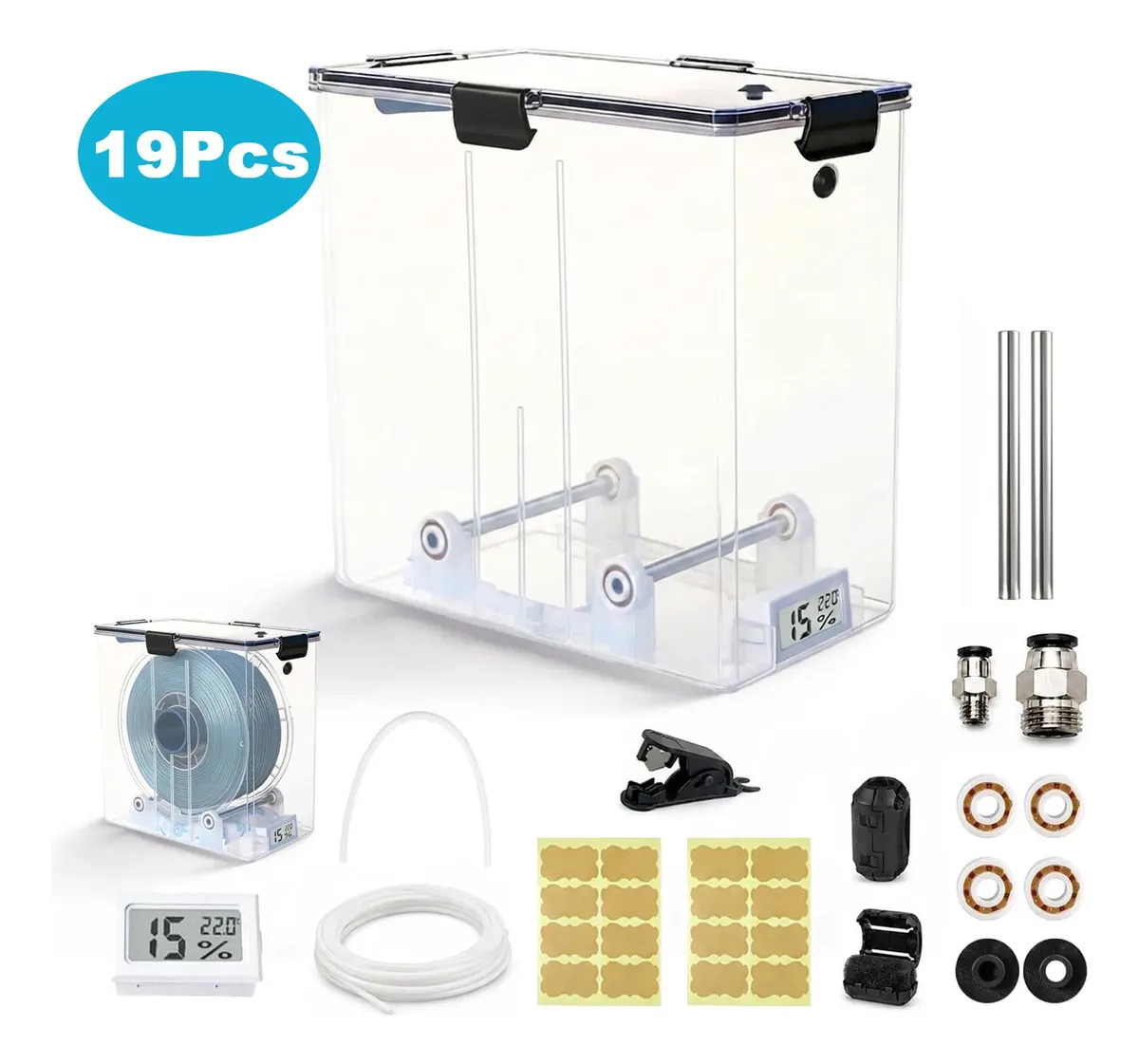 filamento de pote hermetico copa caixa drybox petg pla abs gesso osso ptu caixa secadora anti umidade para impressora 3dprime 1kg branco dourado easyprint maxprint outlet transparente