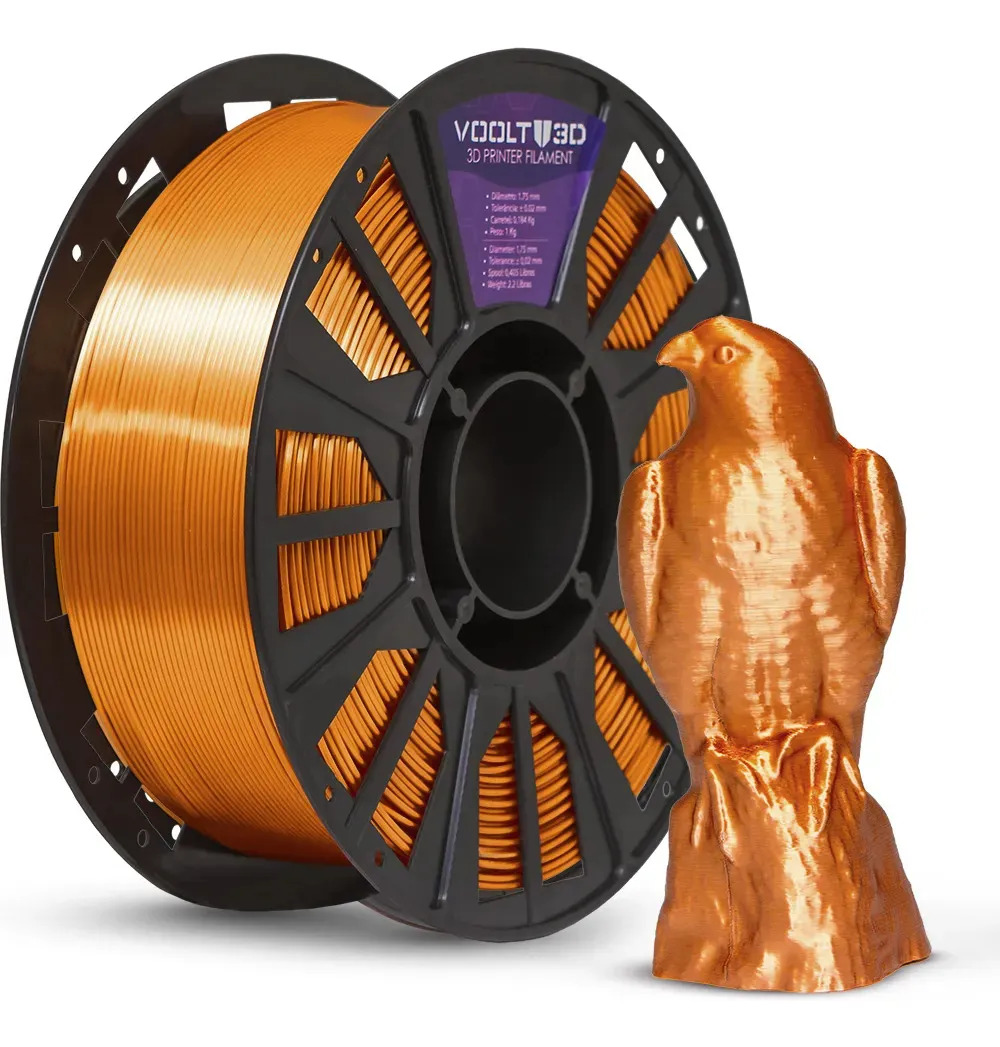 Voolt3D Pla V-Silk de 1kg filamento de cobre 1.75mm