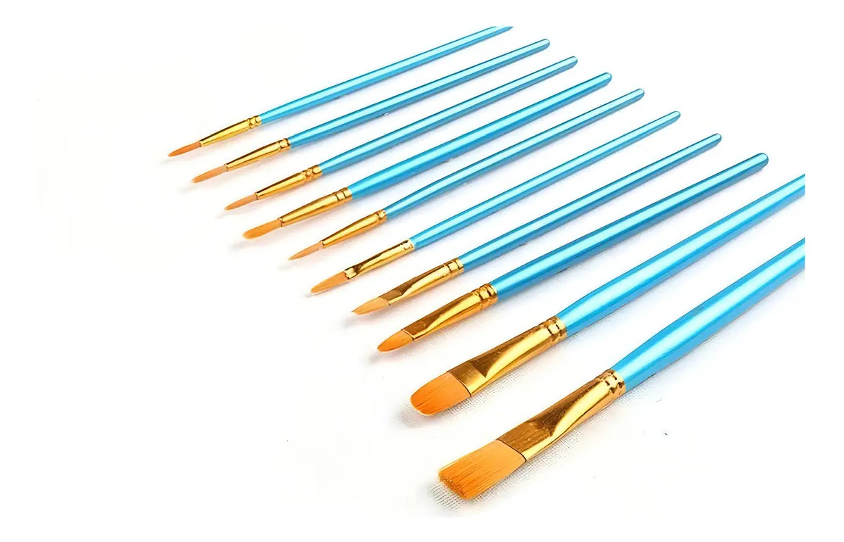 Conjunto de Pincéis B5F Aquarela 2023 para Pintura em Tela e Tinta Acrílica
