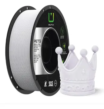 Filamento Petg Matte Multfila Para Impressora 3d 1kg 1.75mm Cor Branco