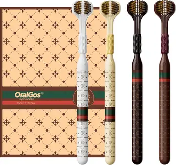 OralGos Escova de Dente 3 Lados, Kit com 4 Unidades