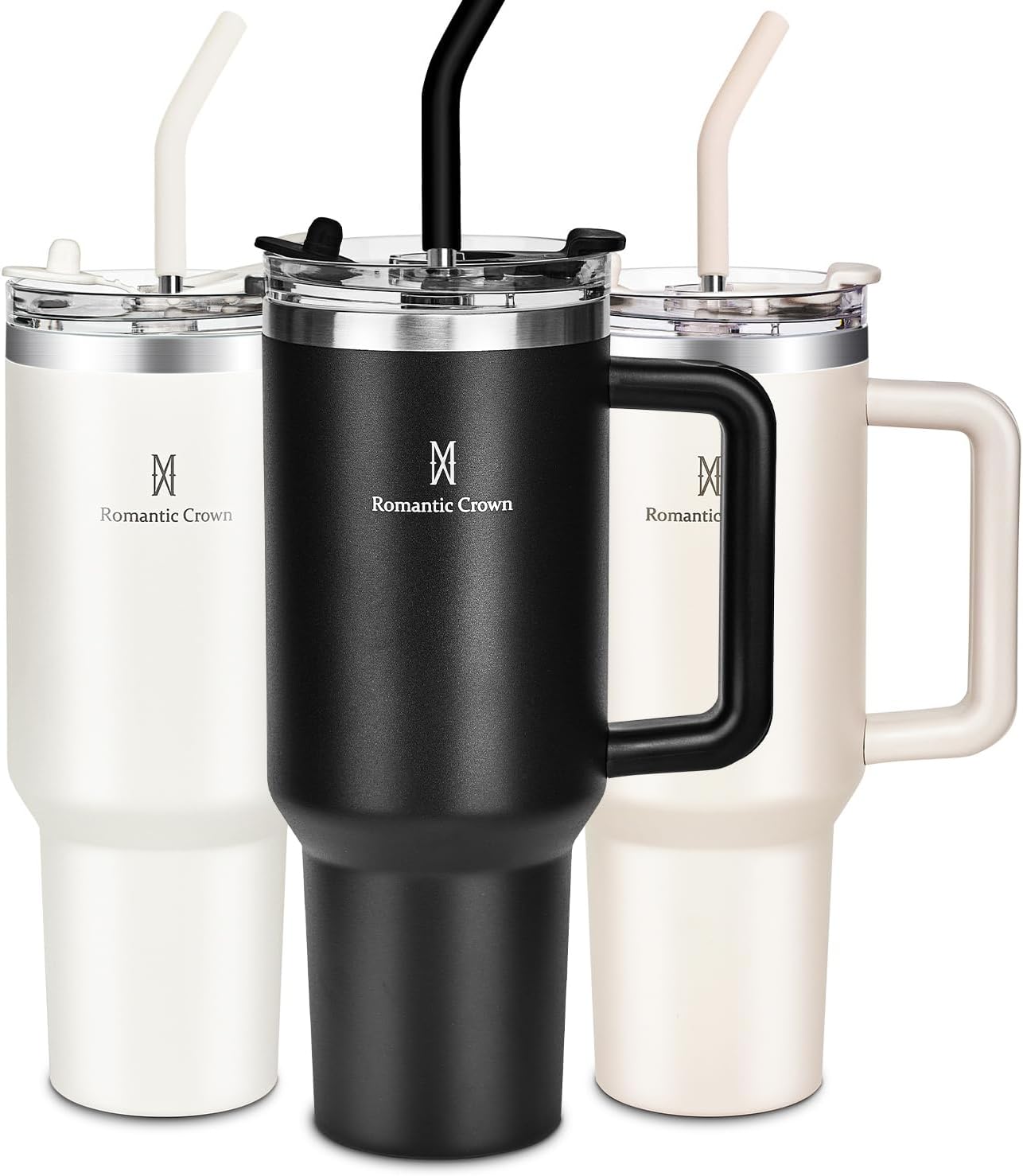 Copo Térmico 1,18L em Aço Inoxidável com Canudo, Tampa e Alça, Preto