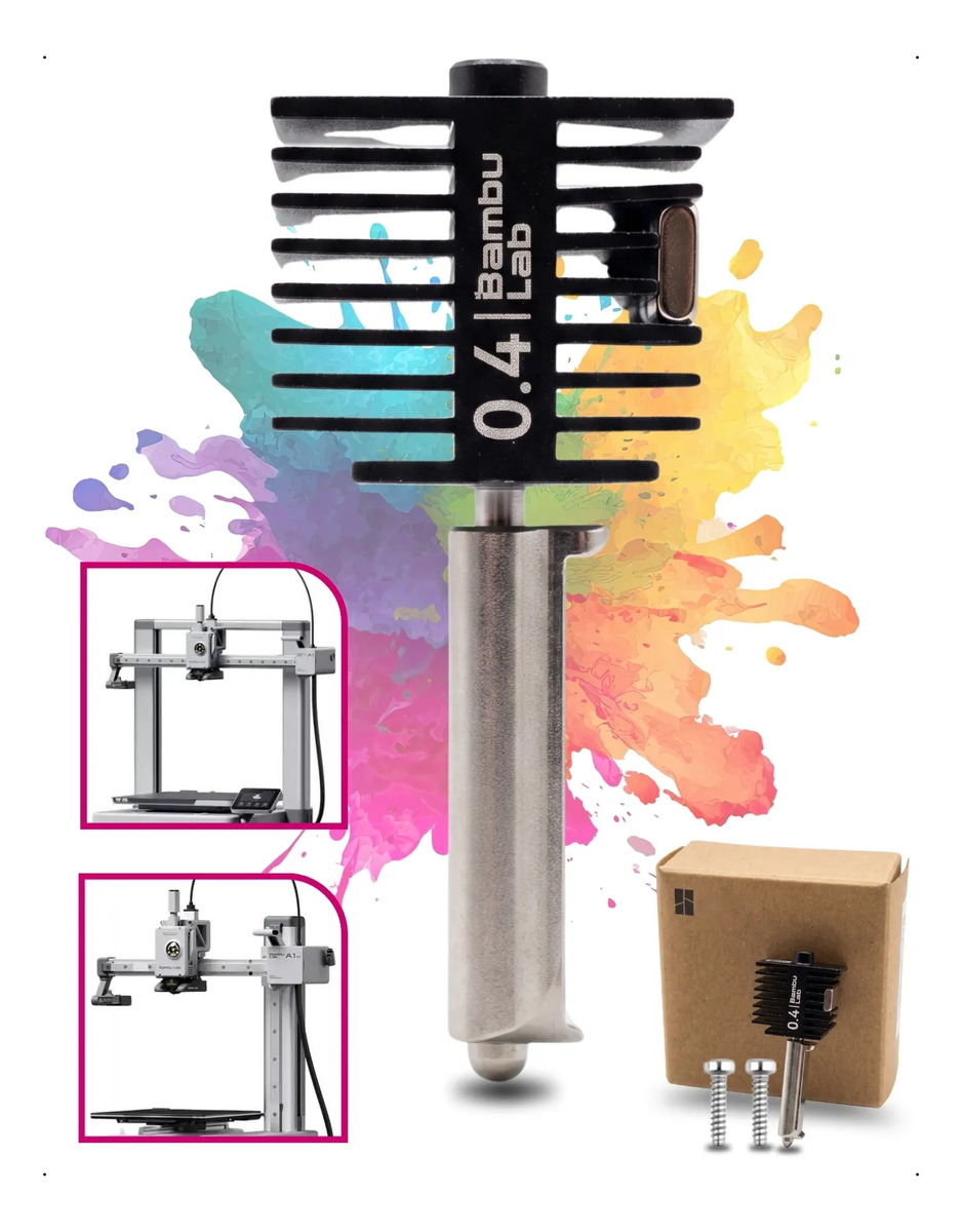 Hotend Original Bambu Lab A1/a1 Mini - Aço Endurecido 0,4mm