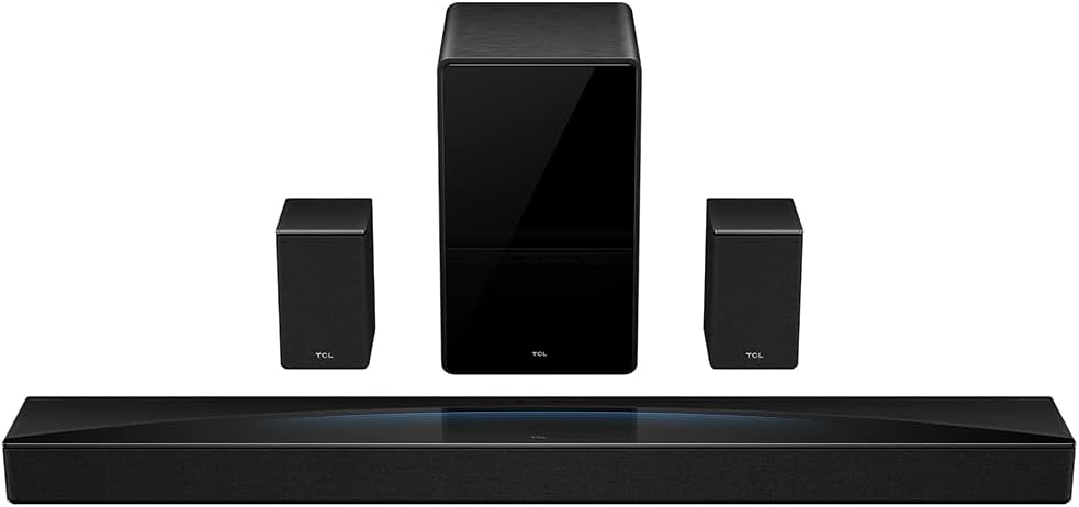 Soundbar TCL com Subwoofer sem fio Bluetooth 7.1.4 Canais 860W RMS HDMI ARC Q85 Pro