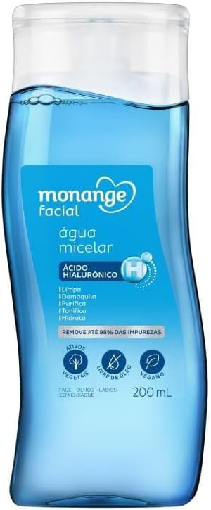 Monange Água Micelar Facial com Ácido Hialurônico 200ml