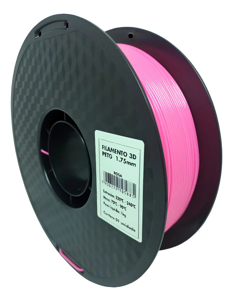 Filamento De Impressora 3d Petg 1,75mm 1kg Masterprint Cor Rosa