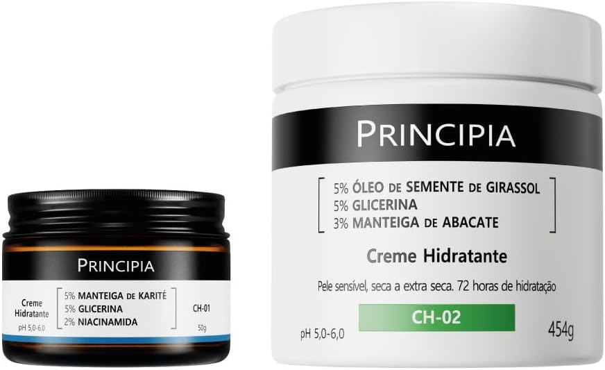 PRINCIPIA, Kit Cremes Hidratantes Facial e Corporal CH-01 + CH-02