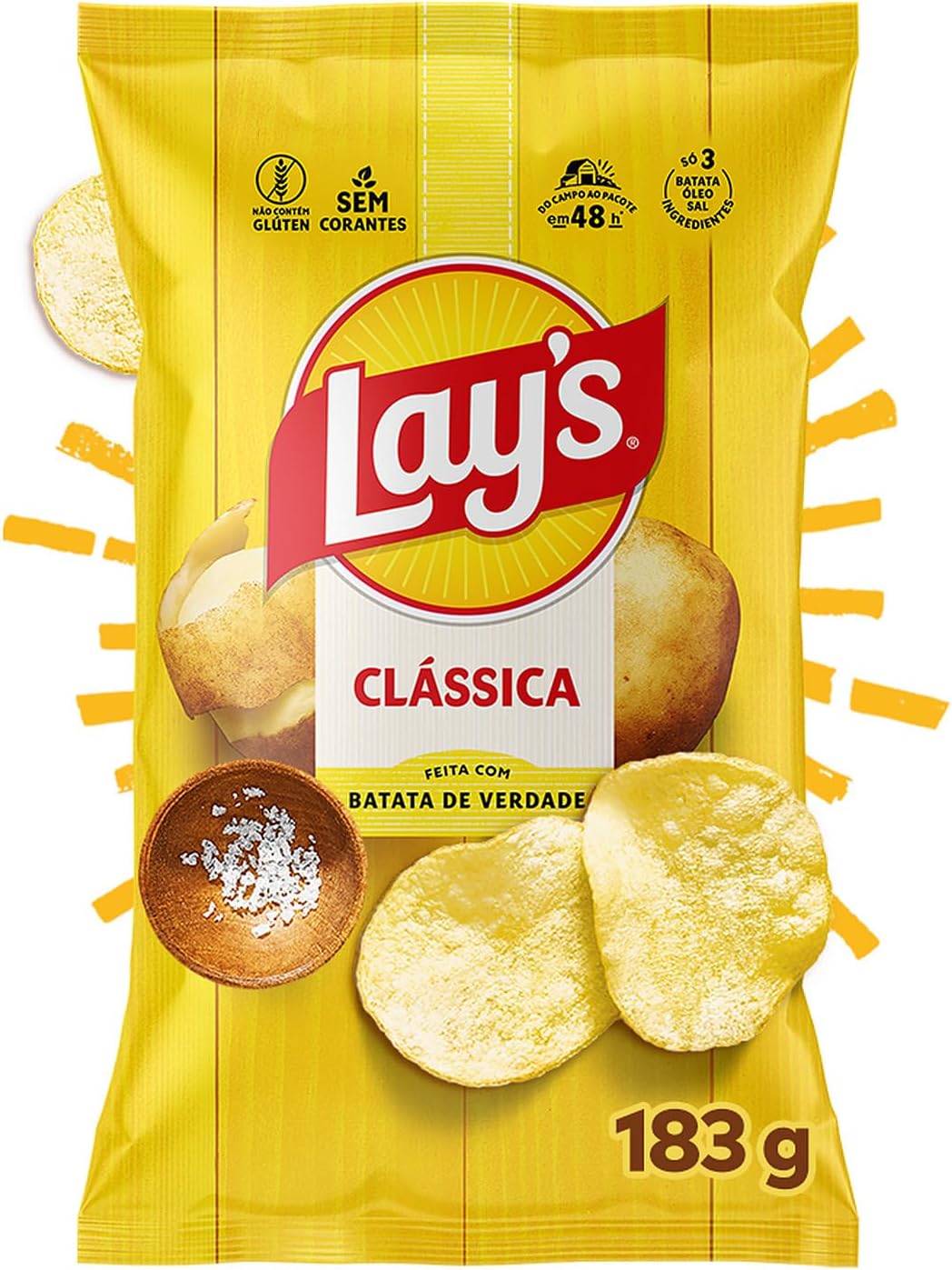 Lay's Batata Frita Lisa Clássica Sabor Original 183g