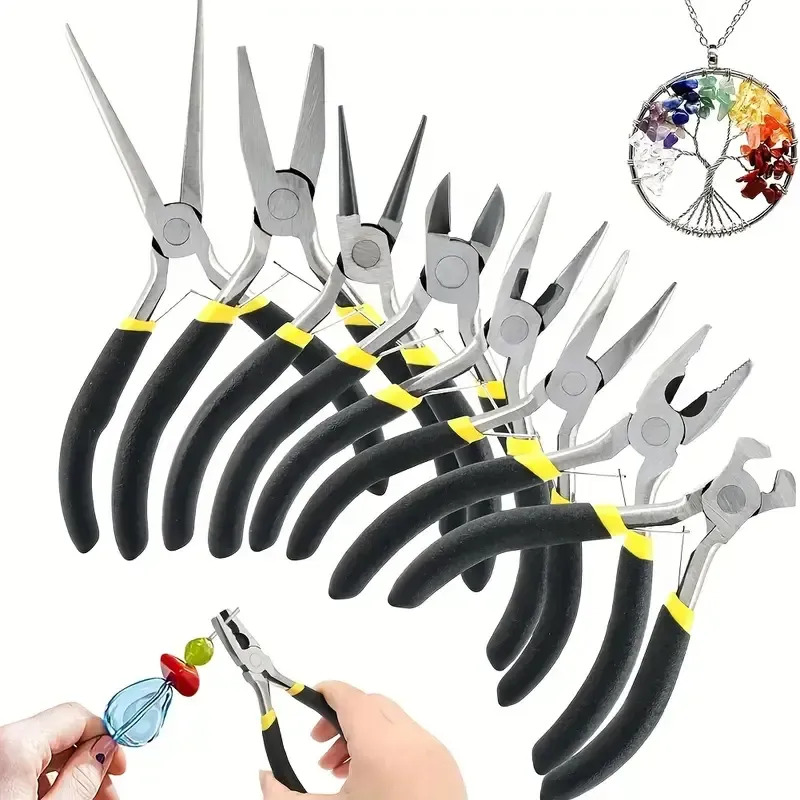 Kit 8 Mini Alicates 4,5cm Novo Estilo Para Joias
