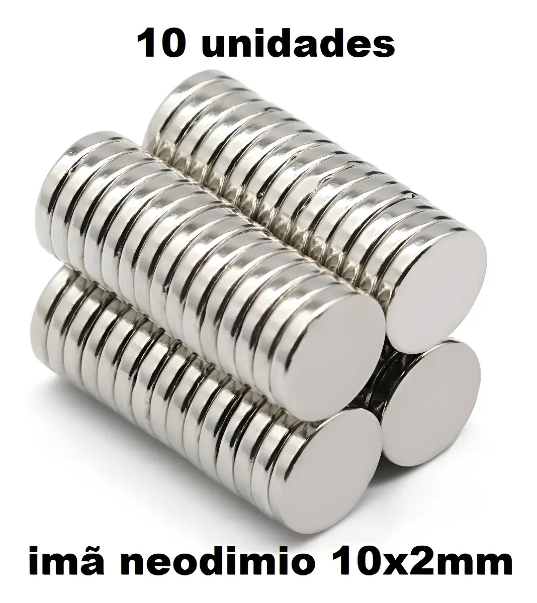 Ima De Neodímio 10x2 Redondo Pequeno 10mm X 2mm N35 - 10pcs