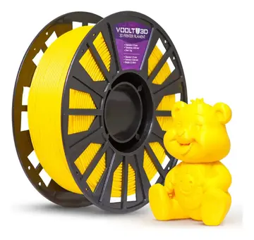 Filamento PLA Amarelo 1Kg 1,75mm Voolt3D Para Impressão 3D Impressoras 3D High Speed Imprimir Peças 3D Peças Decorativas Fabricação Nacional