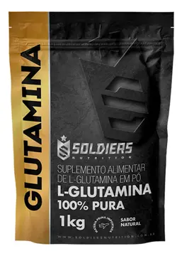 L-Glutamina Soldiers Nutrition em pó Sem sabor x 1kg