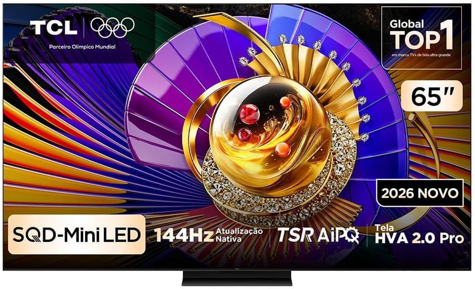 Smart TV TCL 65 Polegadas SQD-Mini LED 4K C7L WiFi Bluetooth Google TV HDR10+ Ultra Slim 65C7L