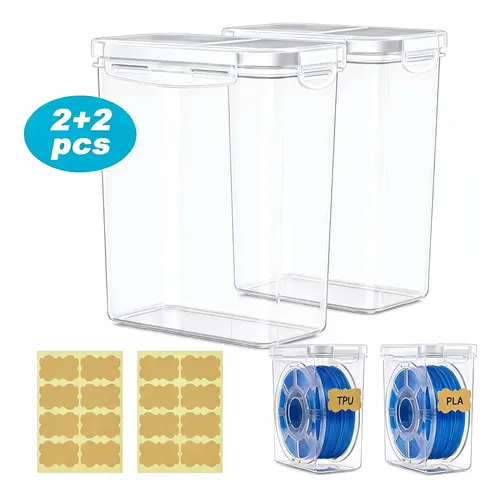 Caixa De Filamento Pote Hermetico 3dprime Branco