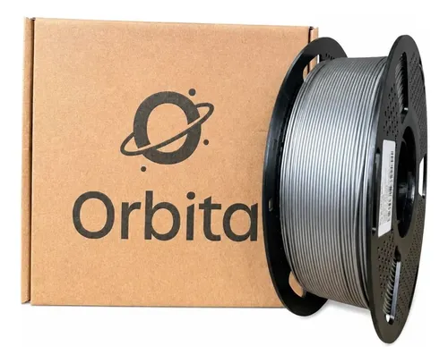 Filamento Pla Para Impressora 3d Orbita 1,75 Mm 1 Kg Prateado Fosco