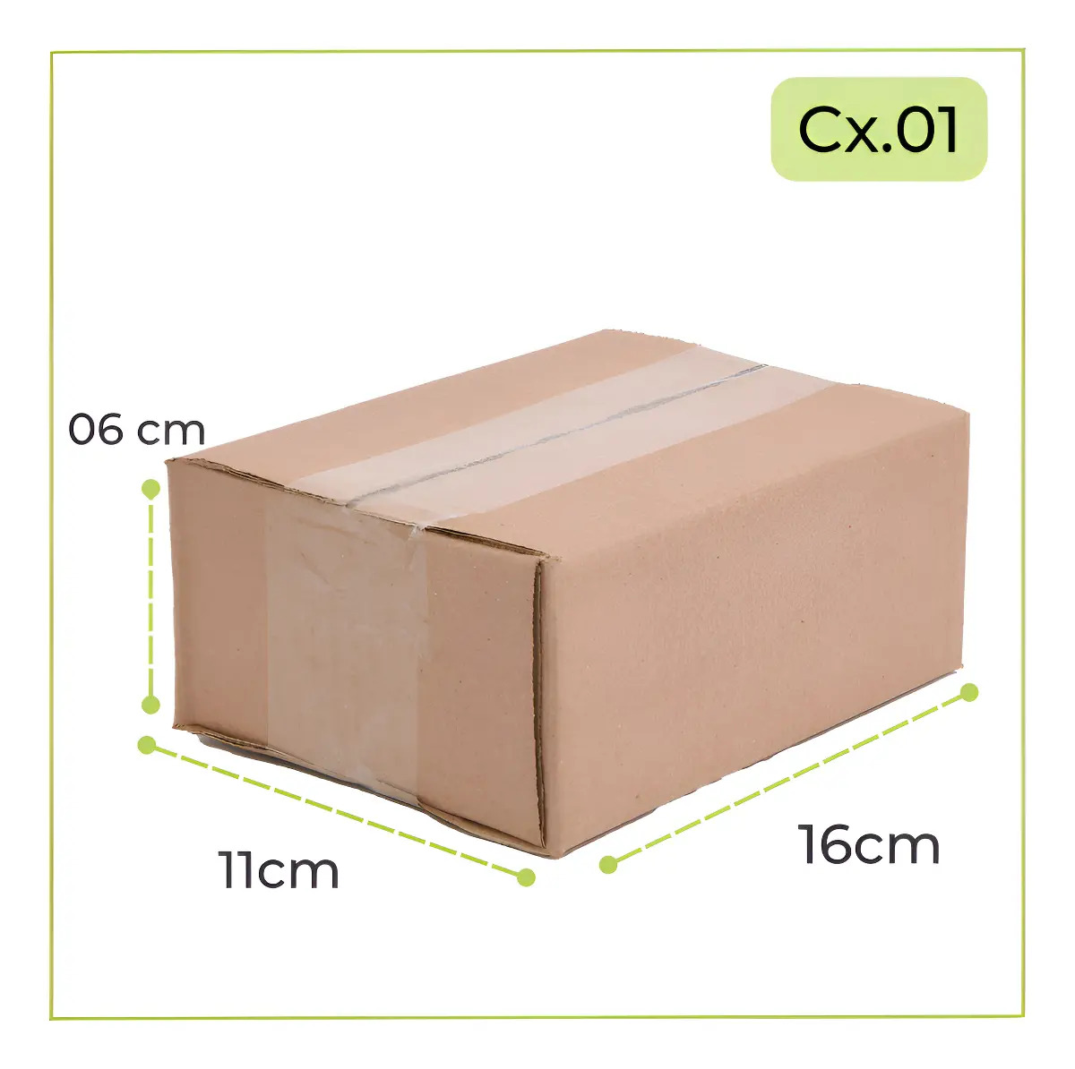 Caixa Papelão Ondulado 16x11x6cm Kit 50 Unidades The Box Presente