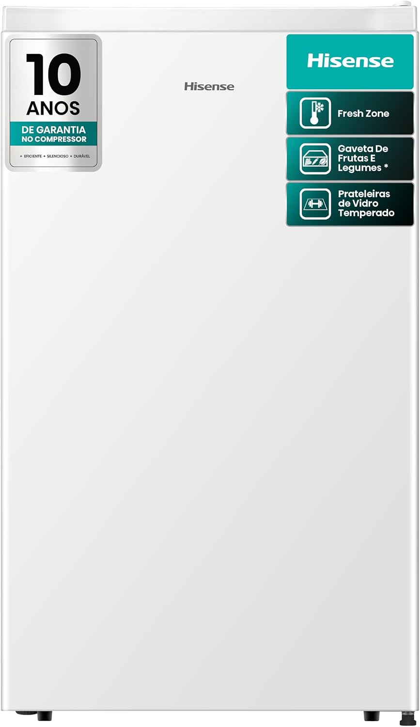 Frigobar Hisense 115 Litros Porta Reversível Branco 1 Porta RR157NW3A (220, Volts)