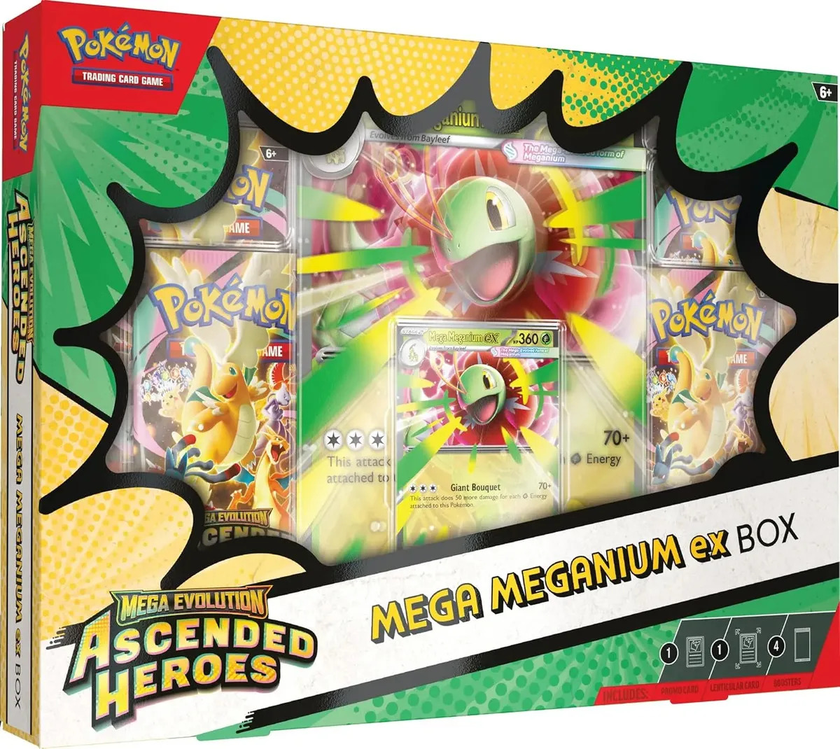 Conjunto De Cartas Mega Evolution Ascended Heroes Mega Meganium ex Box Pokémon