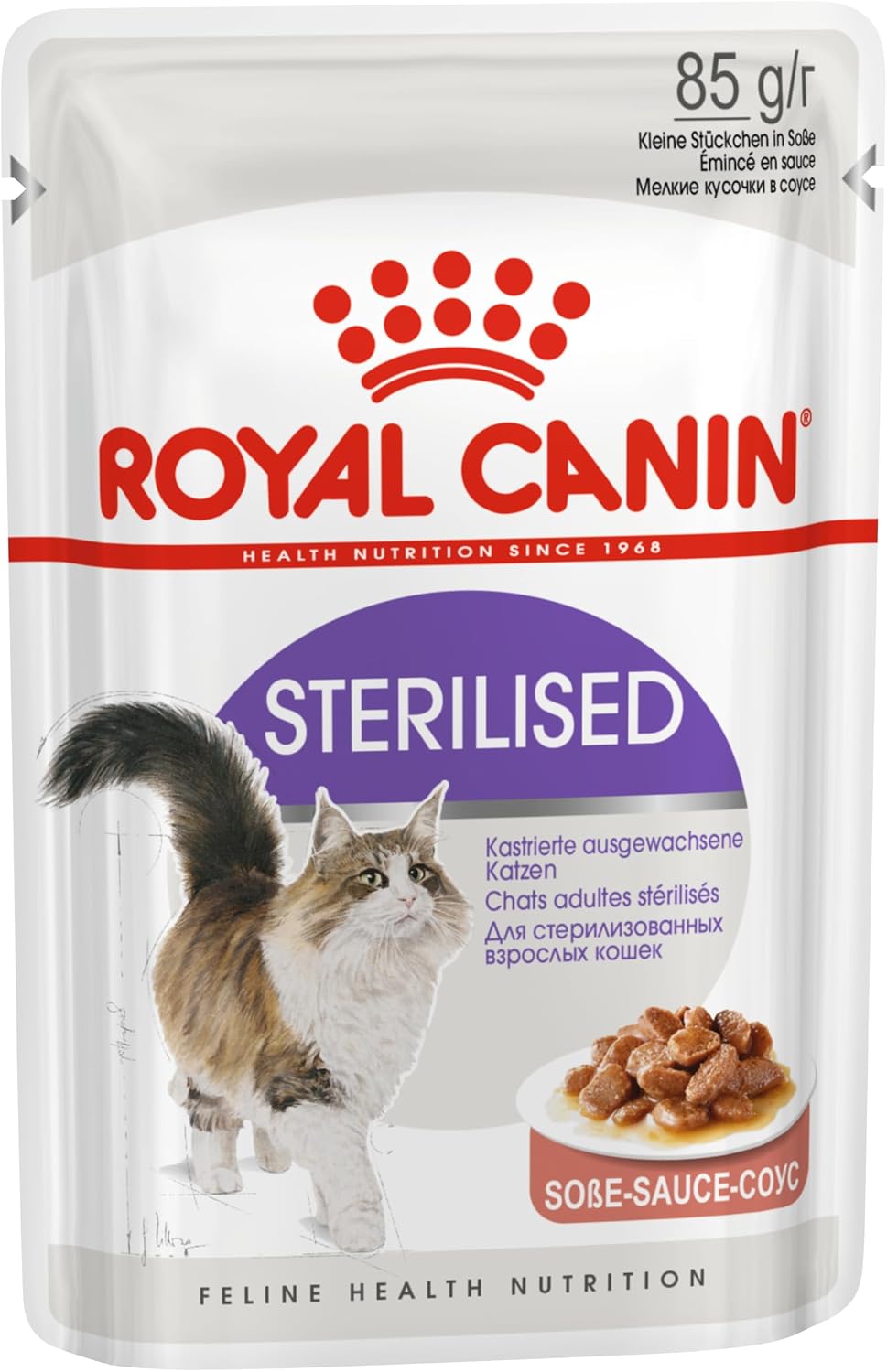 Ração Úmida Gatos Royal Canin Feline Sterilised 85g Cx 12Un