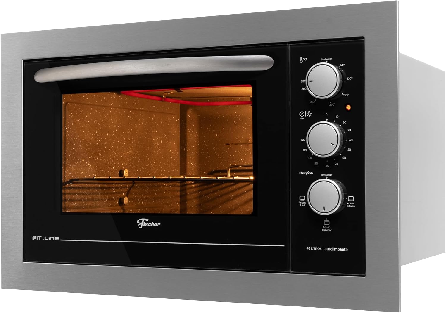 Fischer Forno Elétrico Embutir Fit Line 48L Inox 220V 34493-95486