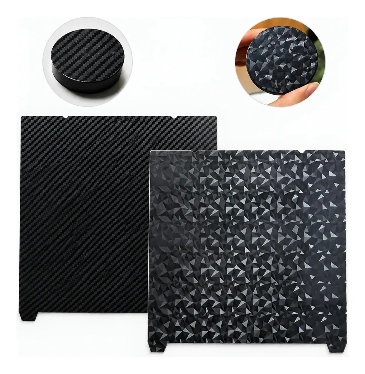 Placa mesa aquecida impressora 3d Compatível Ender 3/V3 SE/V2 235x235mm PET E PEO para fiamento petg para substituição de construcao extra dupla face smooth texturizada