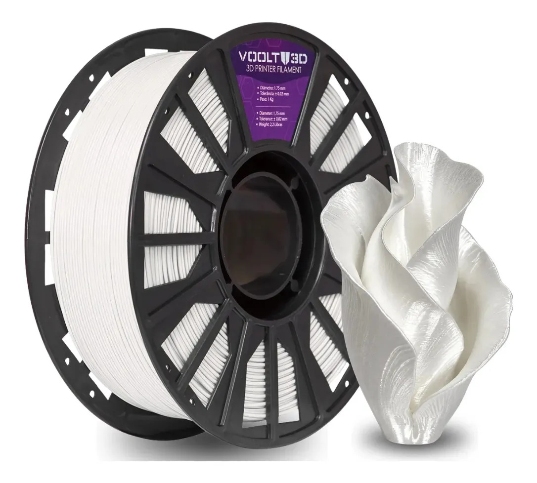Filamento Pla Branco Off White Evo 1kg Voolt3D Impressão Fabricação Nacional Imprimir Peças 3D