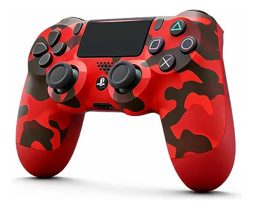 Controle Colorido Sem Fio Compativel Com Ps4 Pc Celular Verm Vermelho