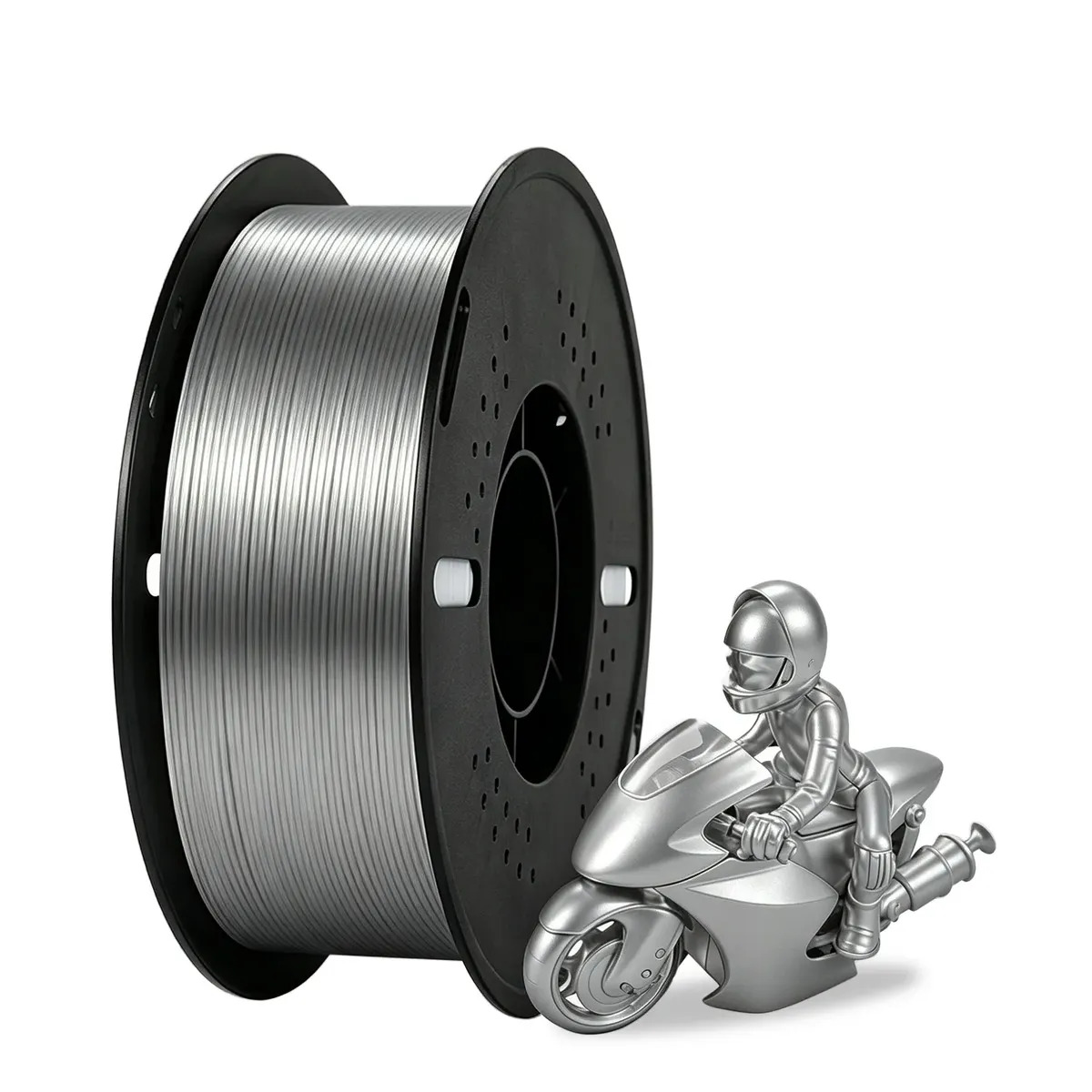 Filamento PETG 1.75mm 1kg para Impressora 3D – Cores Prata, Alta Precisão e Baixa Tolerância