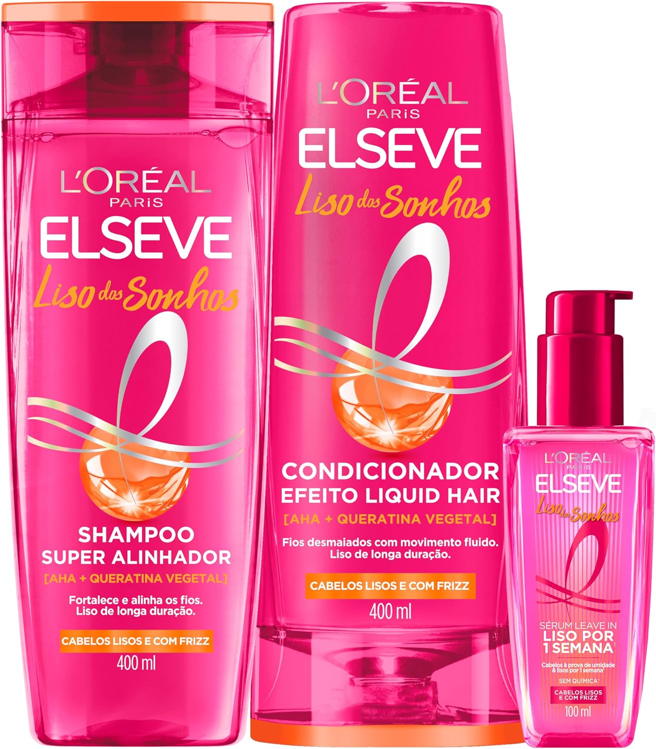Kit Shampoo e Condicionador Sérum L'Oréal Elseve Liso dos Sonhos