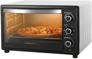 BEST Forno Elétrico 50L, Preto/Branco, 1800W 220V Timer 60 Minutos, Temperatura 100-250°C, Interior em Aço Zincado