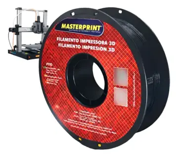 Filamento Impressora 3d Petg Preto Resistente 1kg 1,75mm Preto