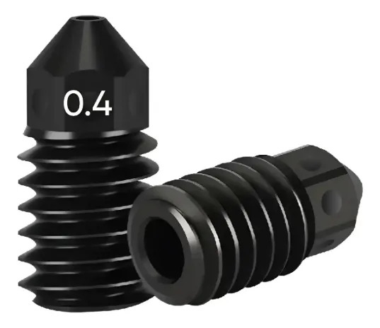 Kit 2 Bico Nozzle 0,4mm Bambu Lab A1 A1 Mini Rosqueável