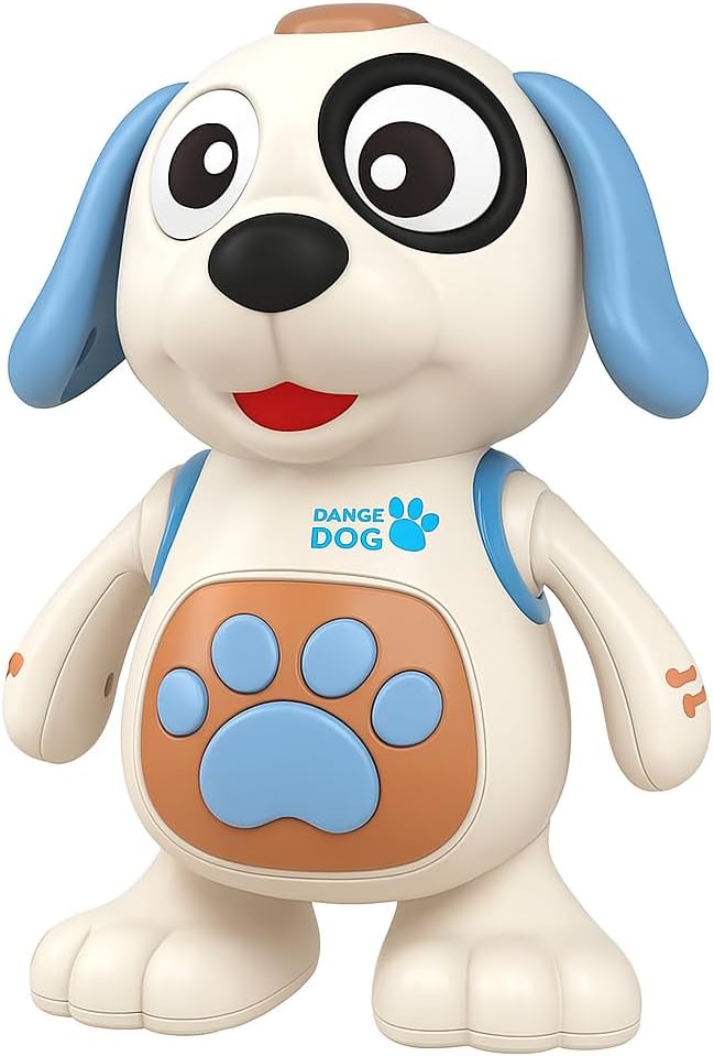 DM Toys Brinquedo Interativo Musical Mexe Danca Luz e Som Dancing Cachorro