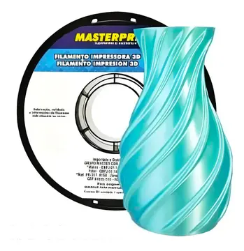 Filamento Impressora 3d Silk Azul Lago Pla 1.75mm 1kg Silk Azul Lago