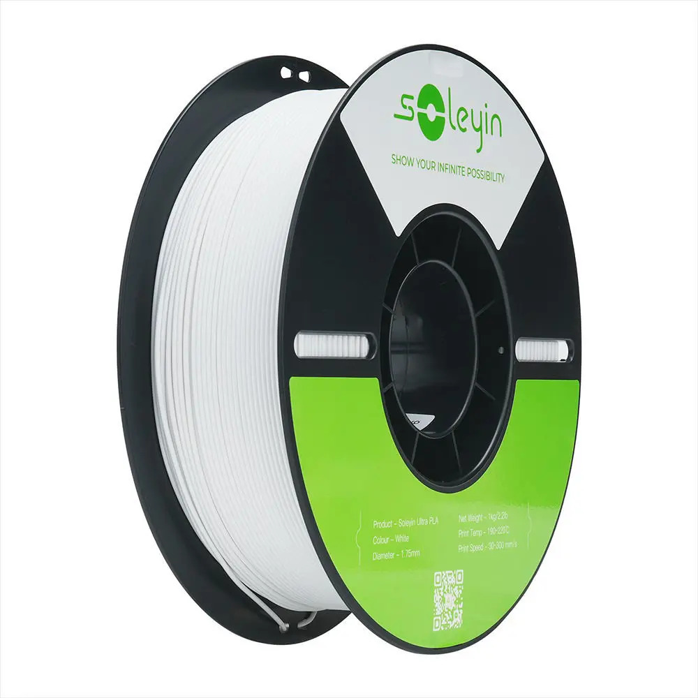 Filamento Creality Soleyin Matte Ultra Pla 1 kg Macrotec Matt White Color