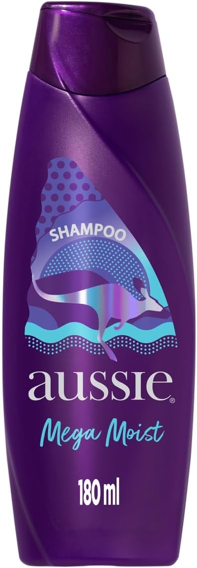 Aussie Shampoo Mega Moist com Óleo de Jojoba 180 ml