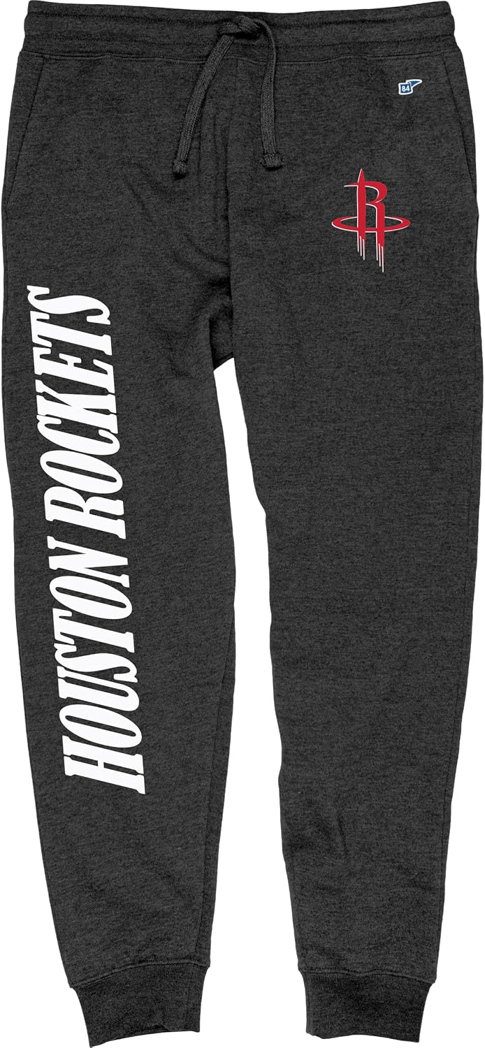 Blue 84 Calça de moletom masculina licenciada oficialmente pela NBA, carvão