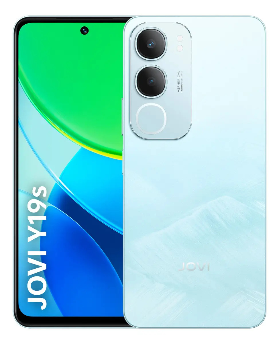 Smartphone JOVI Y19s 256gb, 4GB + 4GB RAM Expansível, Câmera 50mp, Bateria 5500mah, Carregamento 15w, Tela 90hz - Azul Glacial
