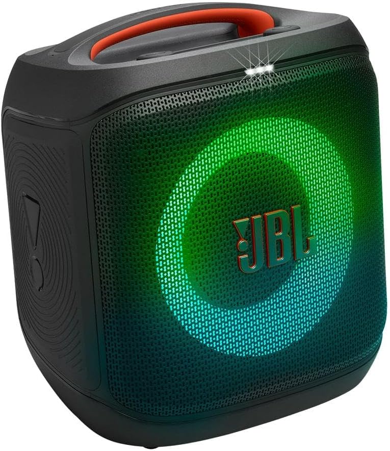 JBL, Caixa de Som, PartyBox Encore Essential 2, Show de Luzes, Bluetooth, Portátil, Resistente a Respingos, Bateria de até 15h, Pro, AI Sound Boost, 100 W RMS - Preto