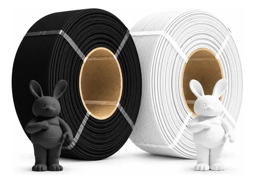 Filamento Pla Sunlu High Speed Fosco Sem Carretel 2kg 1.75mm Preto E Branco
