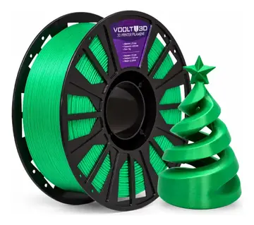 Filamento PLA Verde/ Green 1Kg Voolt3D 1,75mm Premium Para Impressão 3D Impressoras 3D Peças 3D Fabricação Nacional