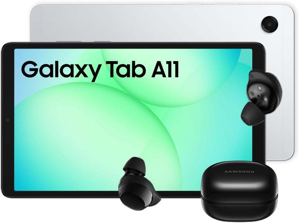 Tablet Samsung Galaxy TAB A11 +Samsung Galaxy Buds Core, Fone de Ouvido, sem fio, cancelamento de ruído, interprete inteligente