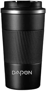 Caneca Copo Térmico Dapon Para Cerveja Café Aço Inox 510ml Preto